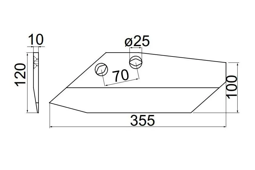 Pöttinger 966.50.021.0 Ostří levé SYNKRO Cenově Výhodný