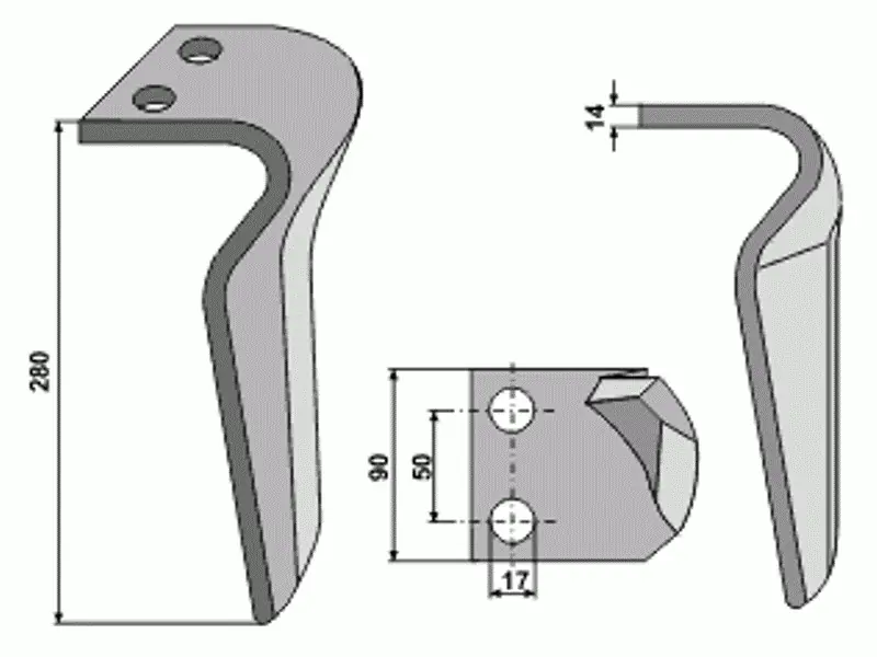 Značkový Hřeb levý 15 mm