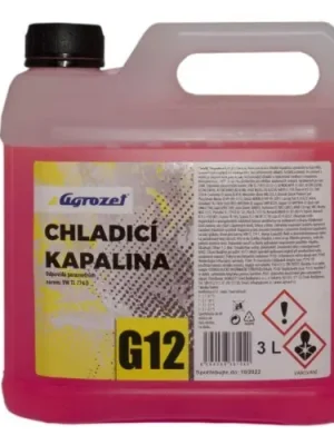 AGROZET Kapalina chladící G12+  Antifreeze  3 L Nejprodávanější