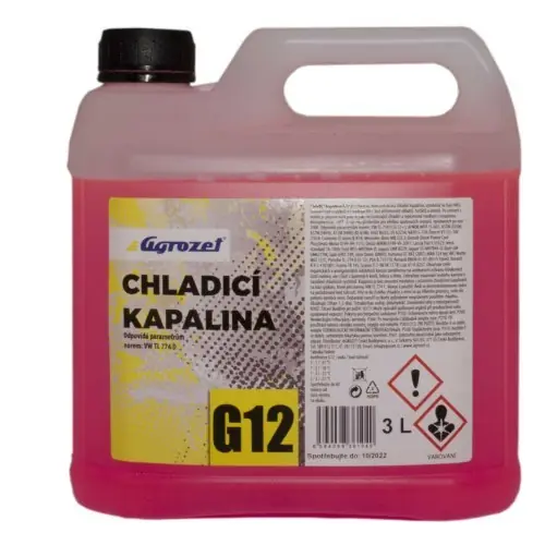 AGROZET Kapalina chladící G12+  Antifreeze  3 L Nejprodávanější