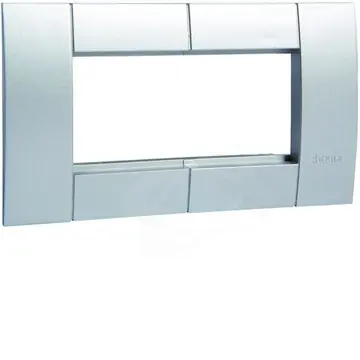 Zlevněný Dvojrámeček pro přístroje modulu 45x45, víko šířky 80 mm, Al-lak