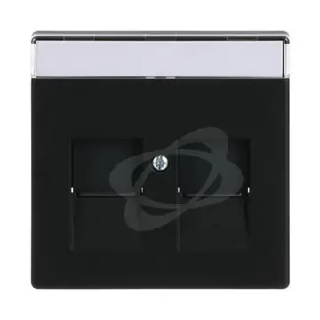 Future kryt zásuvky komunikační 2-násobné mechová černá Super Cena