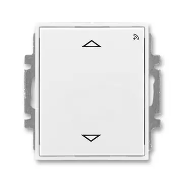 Značkový Element spínač žaluziový tlačítkový s RF přijímačem bílá/bílá