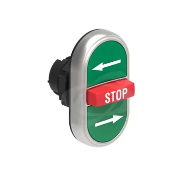 Vysoce Kvalitní Trojtlačítková plastová hlavice se symboly vpravo-STOP-vlevo lícující