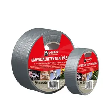 Univerzální textilní páska 50mm x 50m stříbrná Den Braven Ruční Výroba