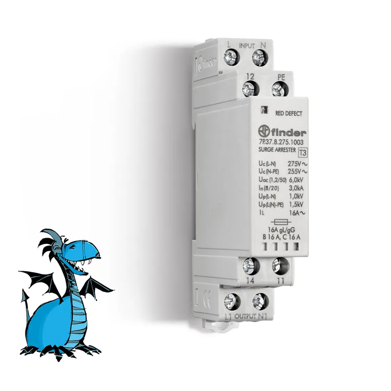 FINDER Svodič 7P3782751003, typ 3, pro 1F AC, pro zásuvky, na DIN lištu Top Prodej