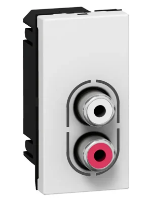 Zásuvka MOSAIC 78753 audio 1M bílá Prémiový