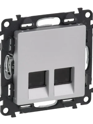 Zásuvka VALENA LIFE 2XRJ45 C6 UTP hliník Bezpečná Platba