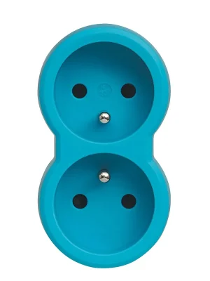 Zlevněný 050502 ADAPTÉR ČELNÍ 2X2P+T 16A,MODRÁ PL