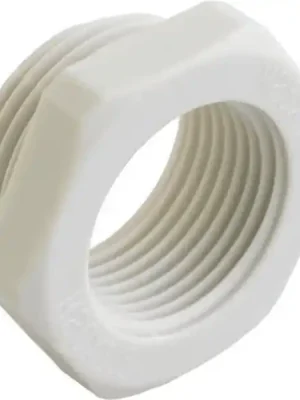 SK0167637-CZ20260306-083626-0-1772757395-pim-941329_1 AGRO Závitová redukce M63 x 1,5 / M32 x 1,5, plastová, světle šedá, šestihranná, délka závitu 12 mm Cenová Bomba