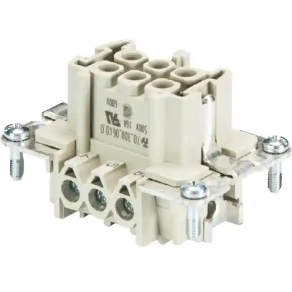 WIELAND Díl 70.300.0640.0 500V 16A pro konektor 6-pólový+PE zásuvkový Značkový